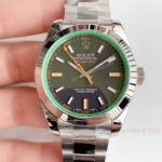 1:1 Replica Rolex Milgauss ETA 2824 Watch 904L Steel Black Dial